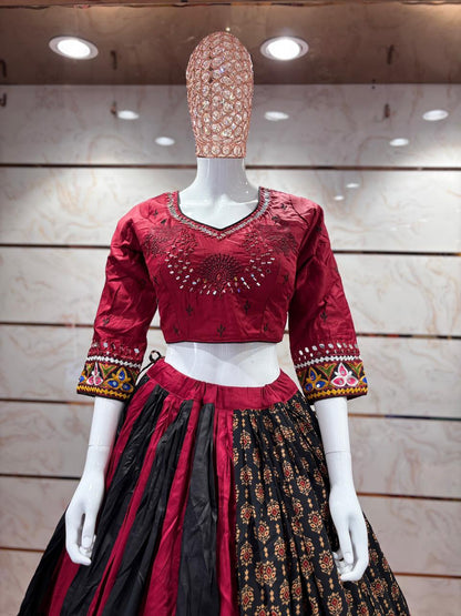 Pure Kalam Kari Cotton Chaniya Choli for Navratri Patola Lehenga Festival outfit Gamthi Work Garba Night