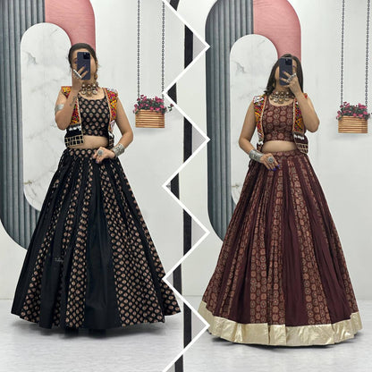 Pure Kutchii Print Fabric Chaniya Choli for Navratri Patola Lehenga Festival outfit Gamthi Work Garba Night