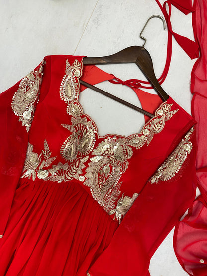 GEORGETTE With SEQUENCE EMBROIDERY WORK Salwar Kameez