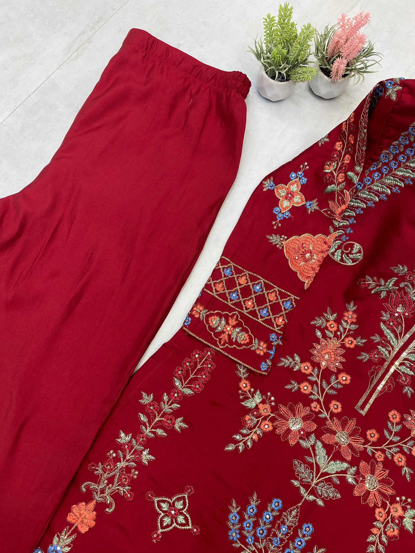 Heavy ROMAN SILK With SEQUENCE EMBROIDERY WORK Salwar Kameez Is Perfect For Party Wear