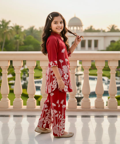 Beautiful Exclusive Kurta with A Pent Girls Chikankari kurti with Salwar/Girls