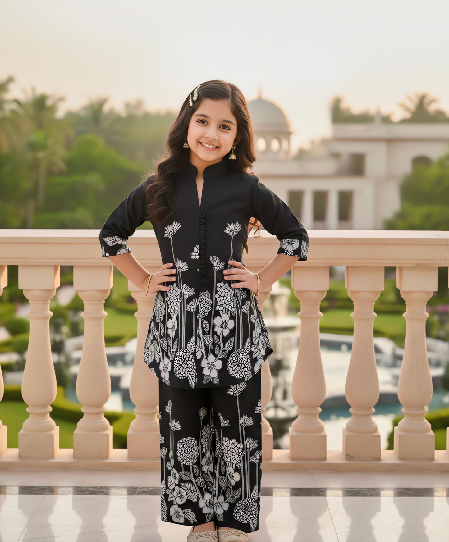 Beautiful Exclusive Kurta with A Pent Girls Chikankari kurti with Salwar/Girls