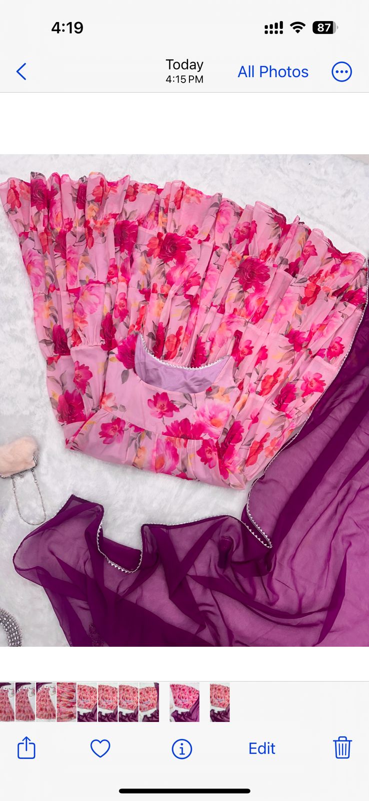 Georgette Digital Printed  Anarkali Suit With Huge 8mtr Flair