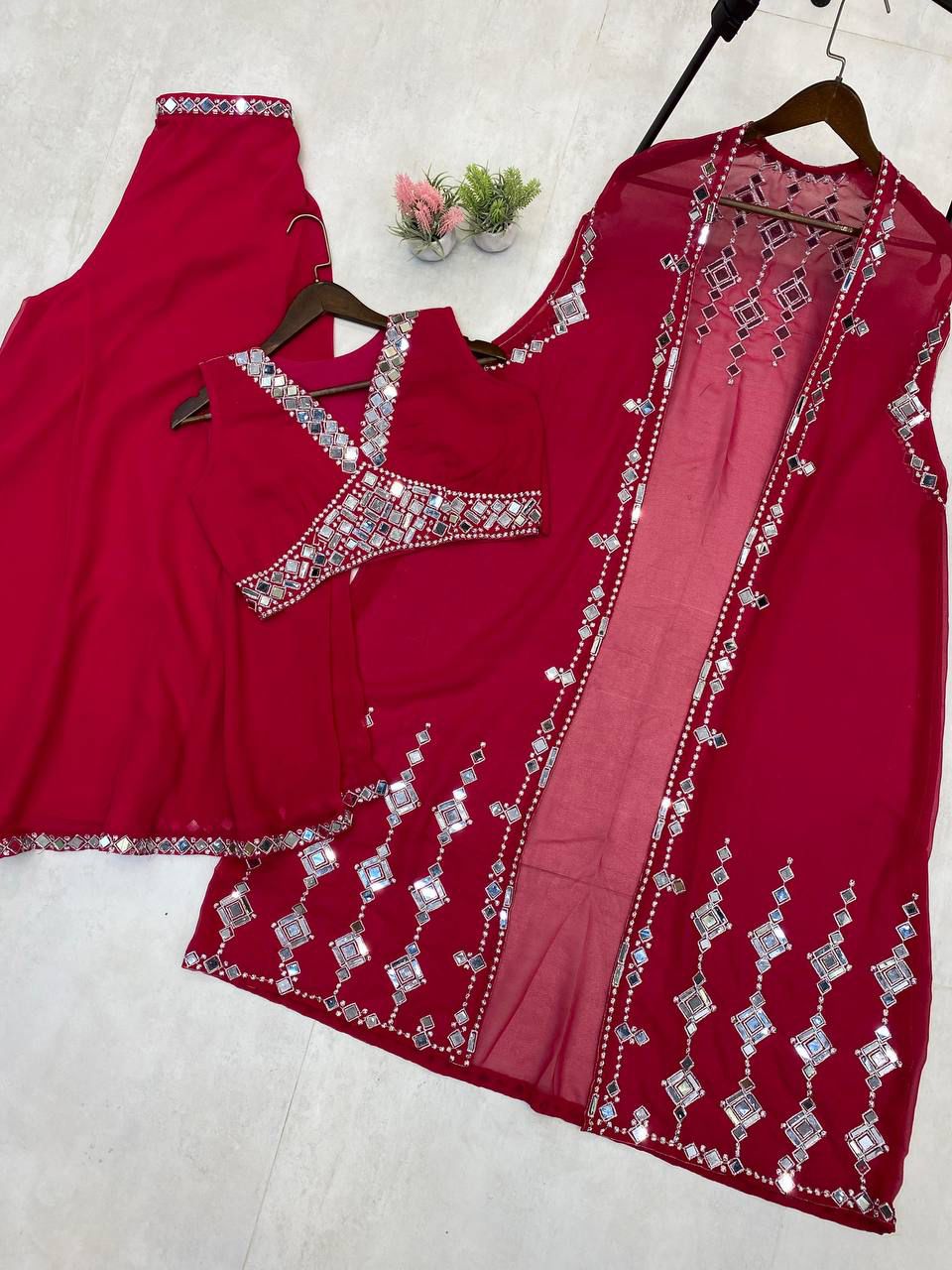 New Three Piece Western Outfit For Trendy Wedding Season