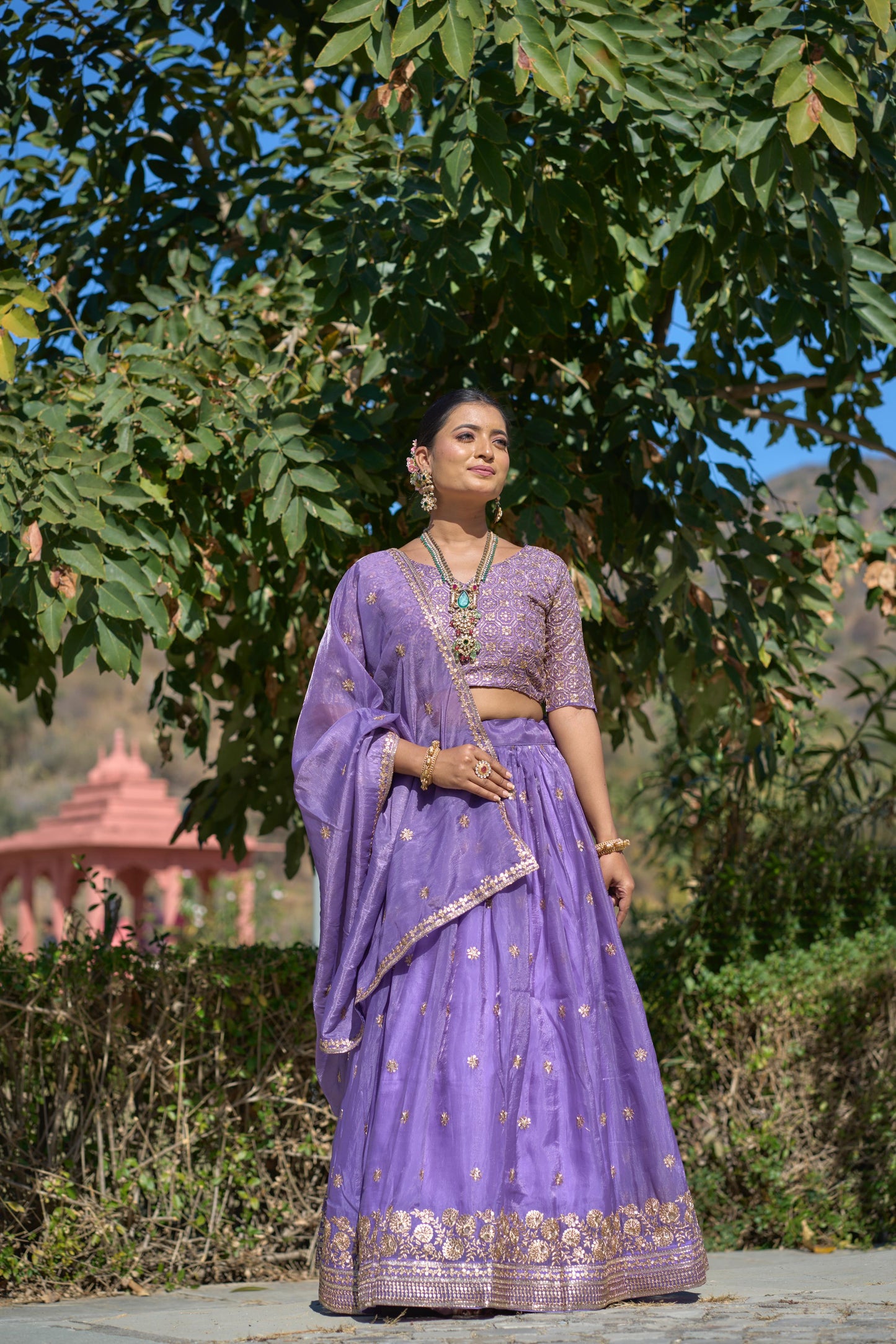 Gold Crush Purple Embroidery Lehenga Collection👜