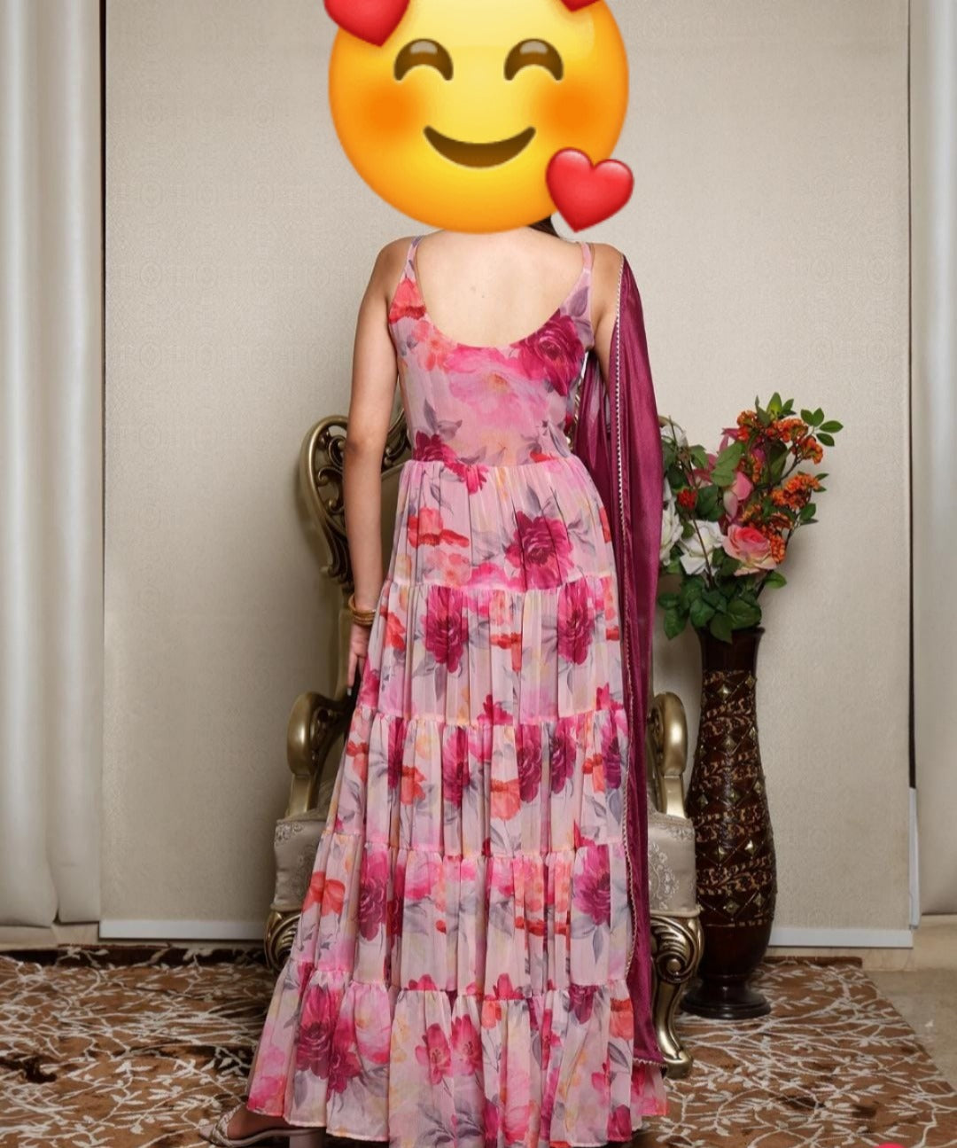 Georgette Digital Printed  Anarkali Suit With Huge 8mtr Flair