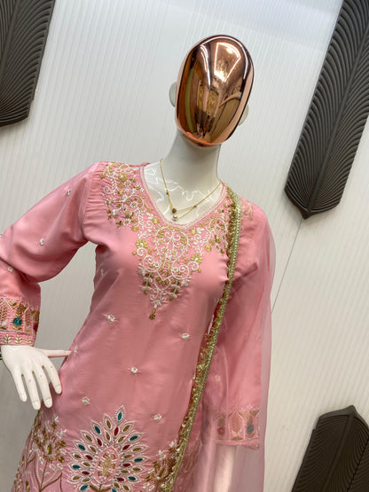 Heavy FRENCH CRAPE With Embroidery Work