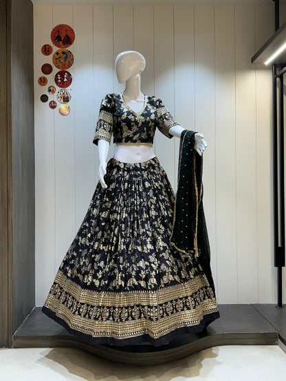 Pure Dolla Silk Viving Work Fabric And Canvas Work Lehenga Choli