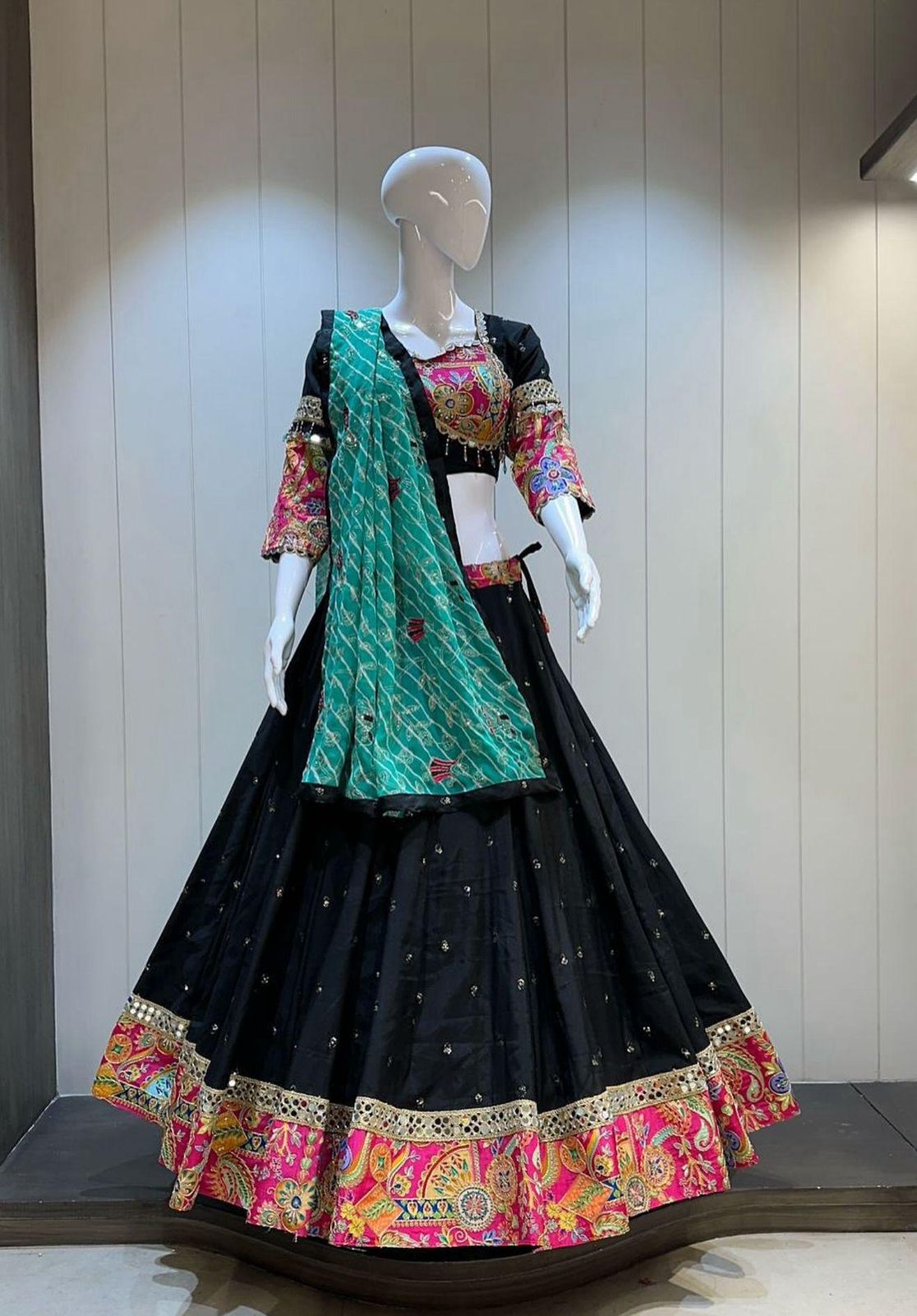Pure Roman Silk Chaniya Choli With Sequance Work Lehenga Choli