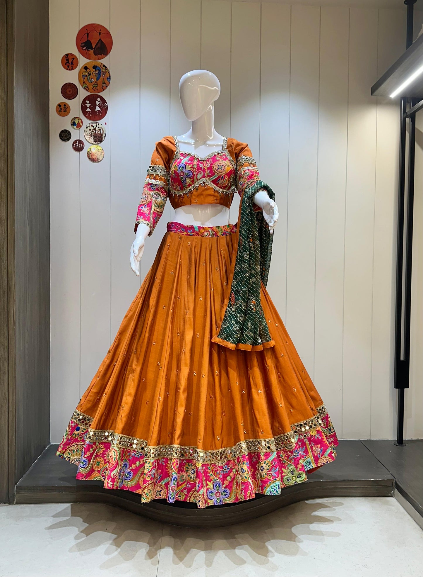 Pure Roman Silk Chaniya Choli With Sequance Work Lehenga Choli