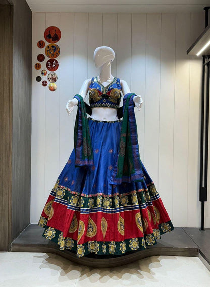 Designer Chaniya Choli for Navratri Patola Lehenga Festival outfit Gamthi Work Garba Night