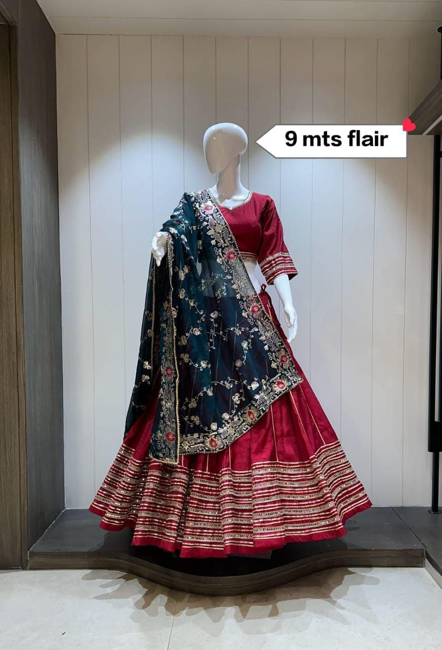 Pure Roman Silk Choli For Navratri Patola Lehenga Festival Outfit Gamthi Work Garba Night