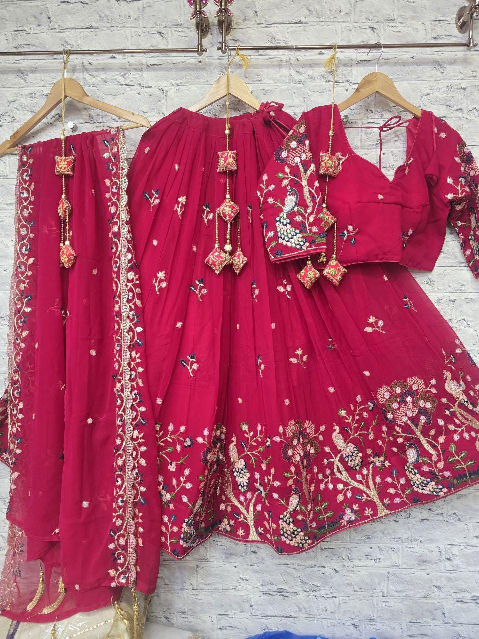 Geroget Chaniya With Multi Rainbow Sequance Work 🔥