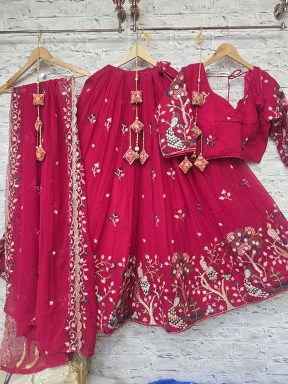 Geroget Chaniya With Multi Rainbow Sequance Work 🔥