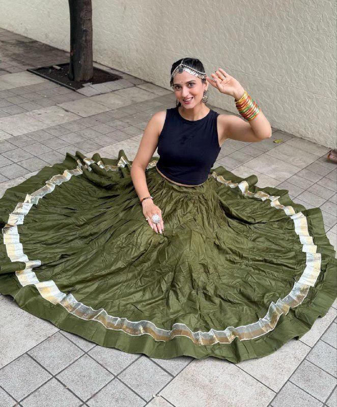 Reyon Cotton Heavy Lampi Lace Chaniya With Best Finishing