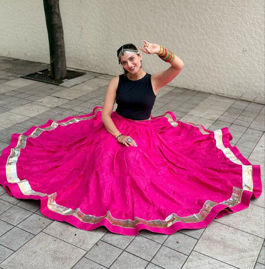 Reyon Cotton Heavy Lampi Lace Chaniya With Best Finishing