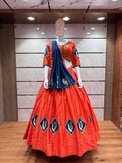 Multi Designer Pure Rayon Cotton Bandhni Print Chaniya Choli