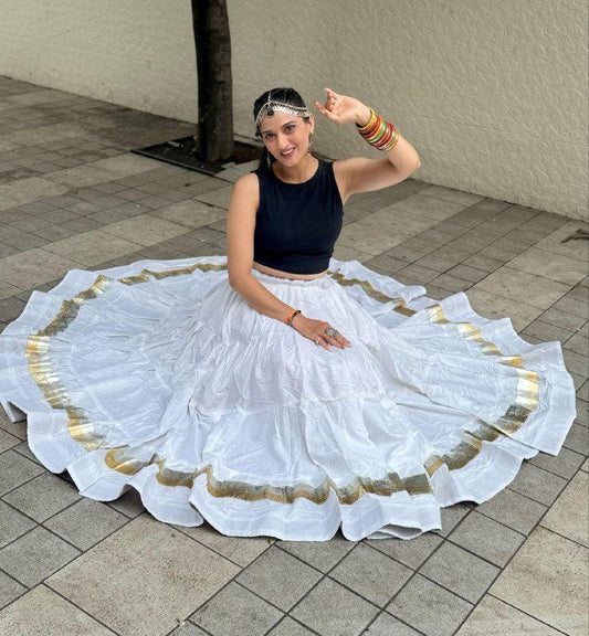 Reyon Cotton Heavy Lampi Lace Chaniya With Best Finishing