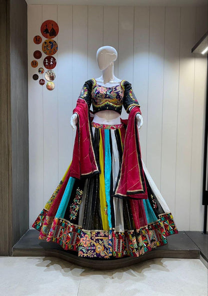 Designer Chaniya Choli for Navratri Patola Lehenga Festival outfit Gamthi Work Garba Night
