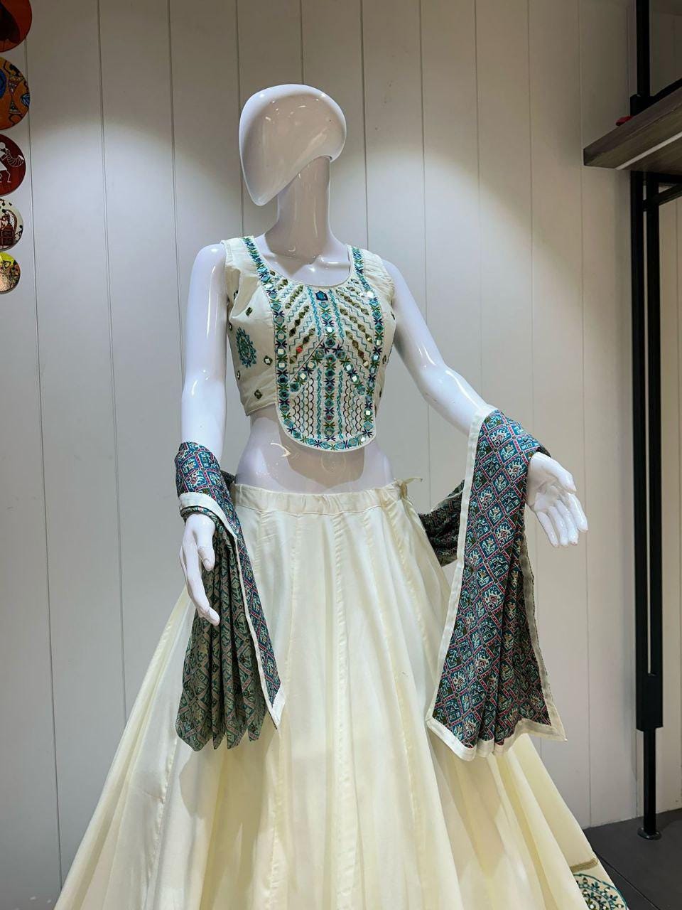 Designer Chaniya Choli for Navratri Patola Lehenga Festival outfit Gamthi Work Garba Night