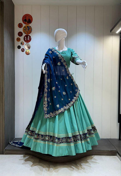 Designer Chaniya Choli for Navratri Patola Lehenga Festival outfit Gamthi Work Garba Night