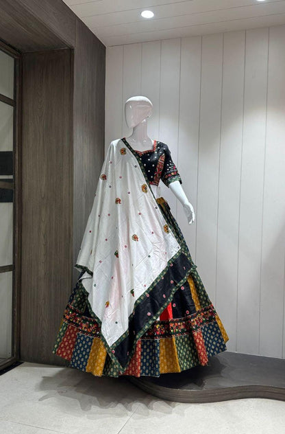 Designer Chaniya Choli for Navratri Patola Lehenga Festival outfit Gamthi Work Garba Night