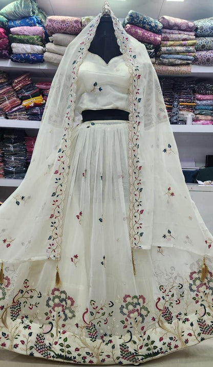 Geroget Chaniya With Multi Rainbow Sequance Work Lehenga Choli