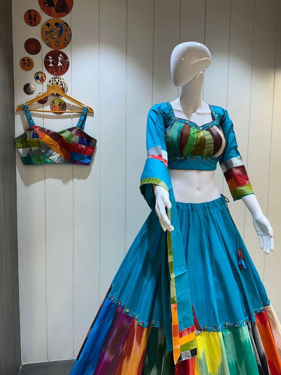 Designer Chaniya Choli for Navratri Patola Lehenga Festival outfit Gamthi Work Garba Night