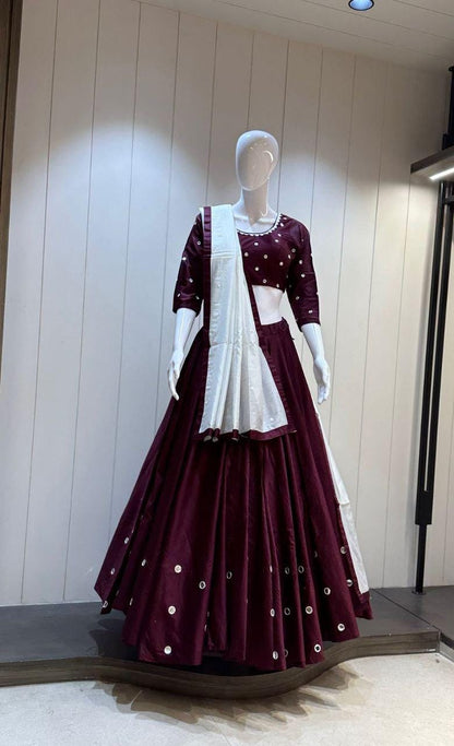 Designer Chaniya Choli for Navratri Patola Lehenga Festival outfit Gamthi Work Garba Night