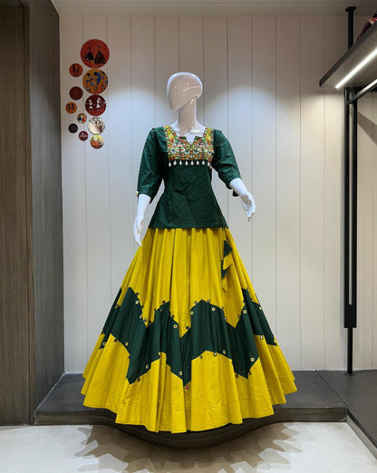 Pure Heavy Cotton Kurti Concept Skirt And Blouse Kurti With Extra Margin Heavy Gaamthi Neck In Kurtt