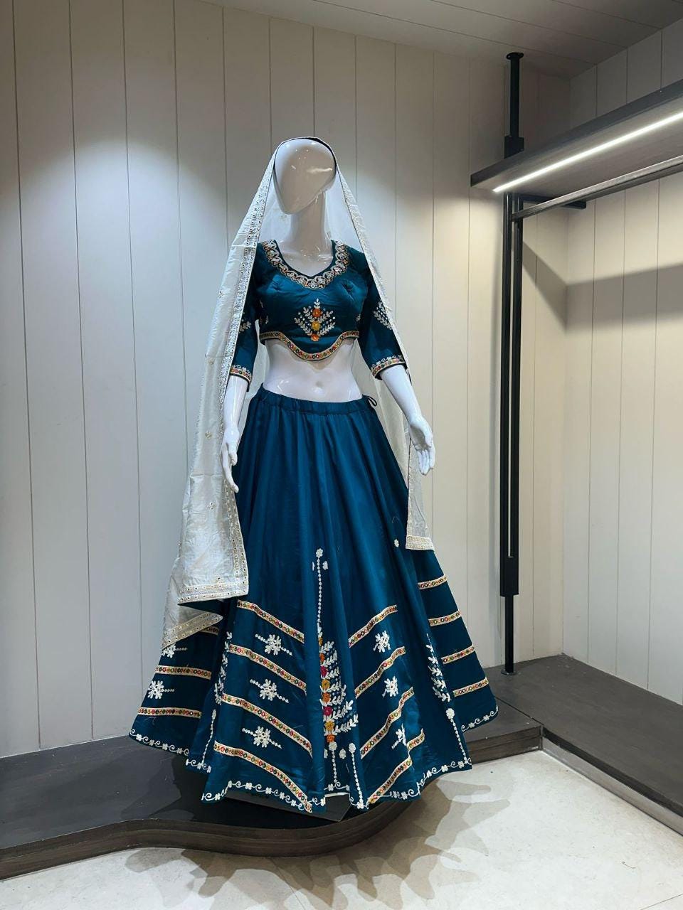 Designer Chaniya Choli for Navratri Patola Lehenga Festival outfit Gamthi Work Garba Night