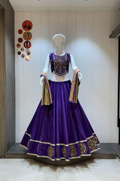 Designer Chaniya Choli for Navratri Patola Lehenga Festival outfit Gamthi Work Garba Night