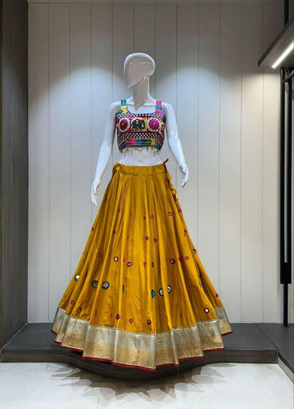 Designer Chaniya Choli for Navratri Patola Lehenga Festival outfit Gamthi Work Garba Night