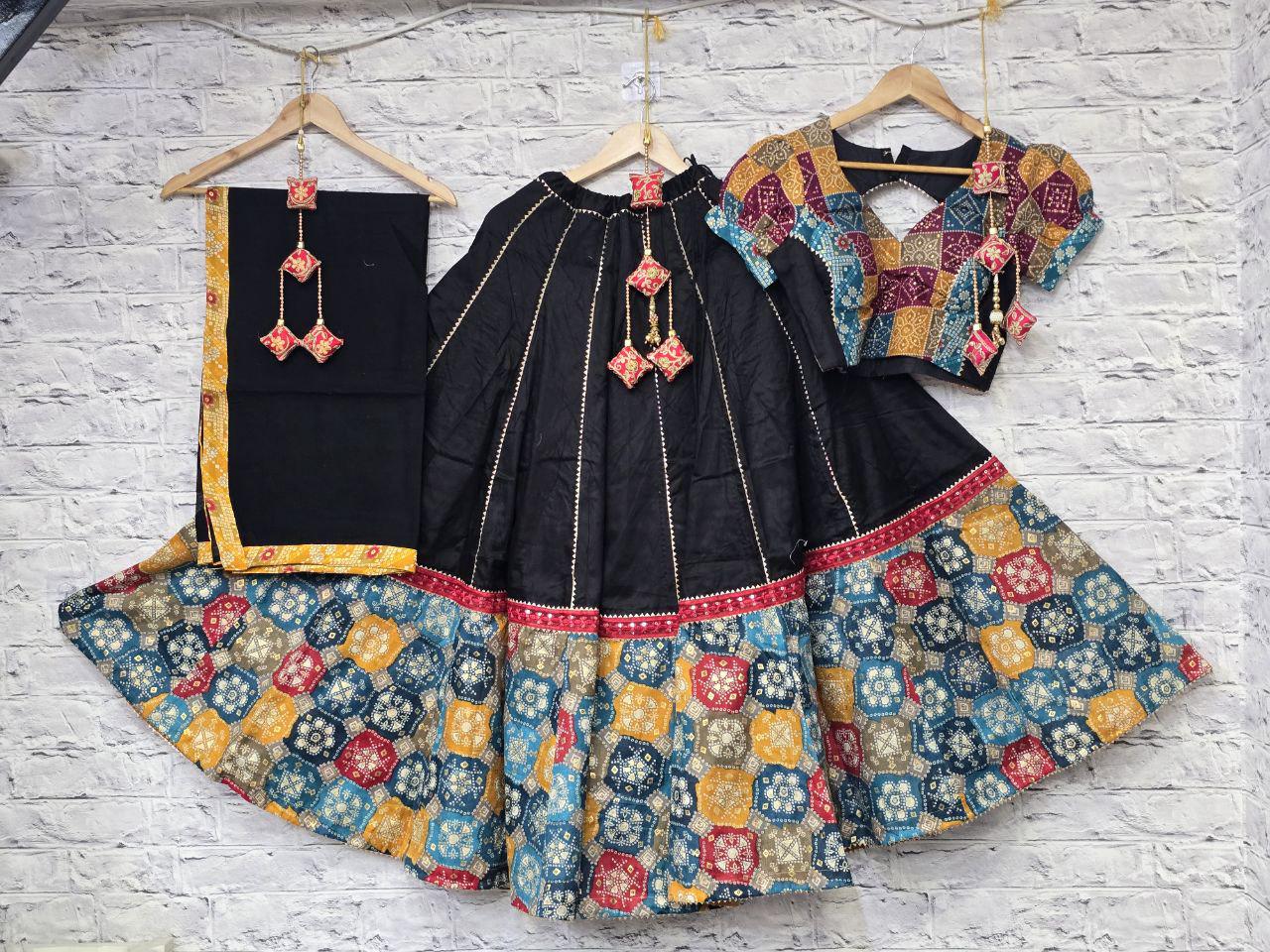Black Jaam Cotton Chaniya Choli With Original Mirror Work 💃