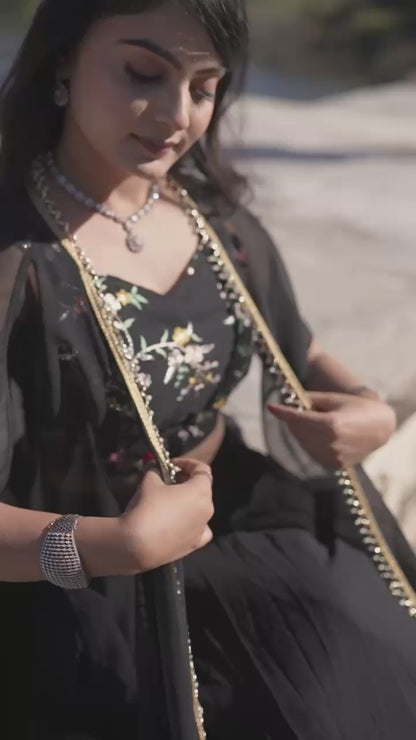 Pure Heavy Georgette Fabric And Heavy Embroidery Work and Fully Stitched Chaniya Choli