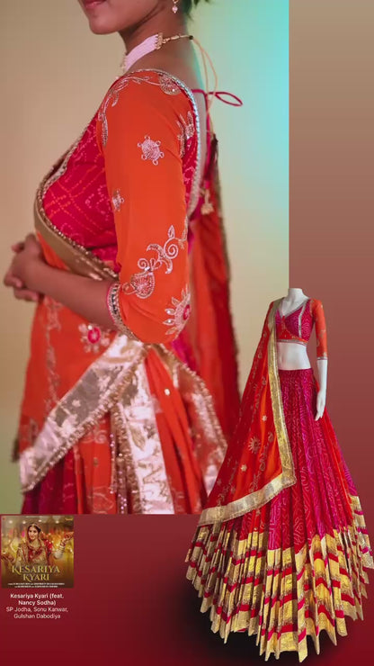 Designer Chaniya Choli for Navratri Patola Lehenga Festival outfit Gamthi Work Garba Night
