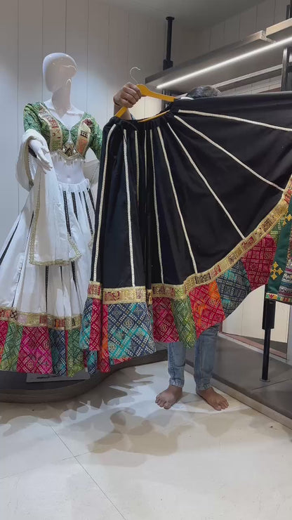 DesignerChaniya Choli for Navratri Patola Lehenga 3 pc Readymade garba Lehenga Festival outfit Gamthi Work Garba Night lehenga ready to wear