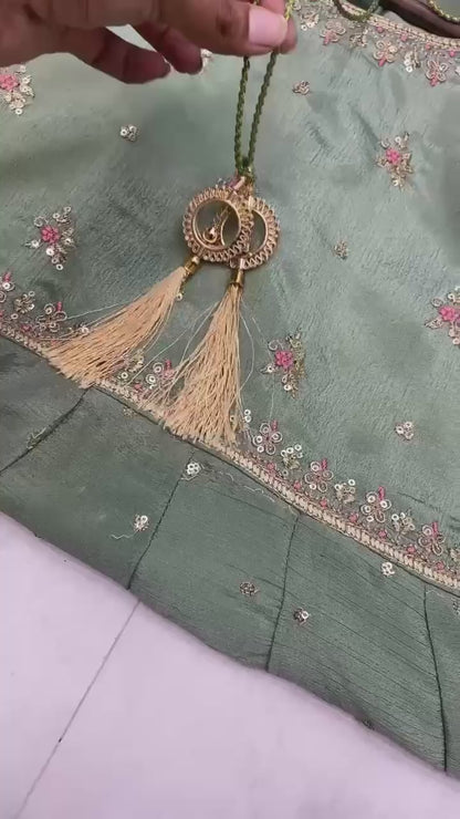 Exclusive 2 Piece Gown With Dupatta In Sequence Embroidery Work