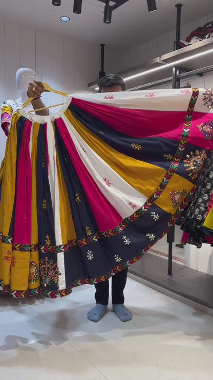 Pure Khadi Cotton Chaniya Choli for Navratri Patola Lehenga Festival Outfit Gamthi Work Garba Night