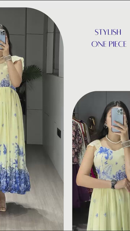 Royal Blue Majestic Frill Kurti💙